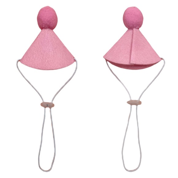 Pet Birthday Hat and Bib Set Pink/White for Small-Medium Dogs Cats NWT - Picture 5 of 10